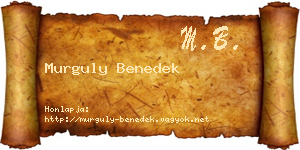 Murguly Benedek névjegykártya